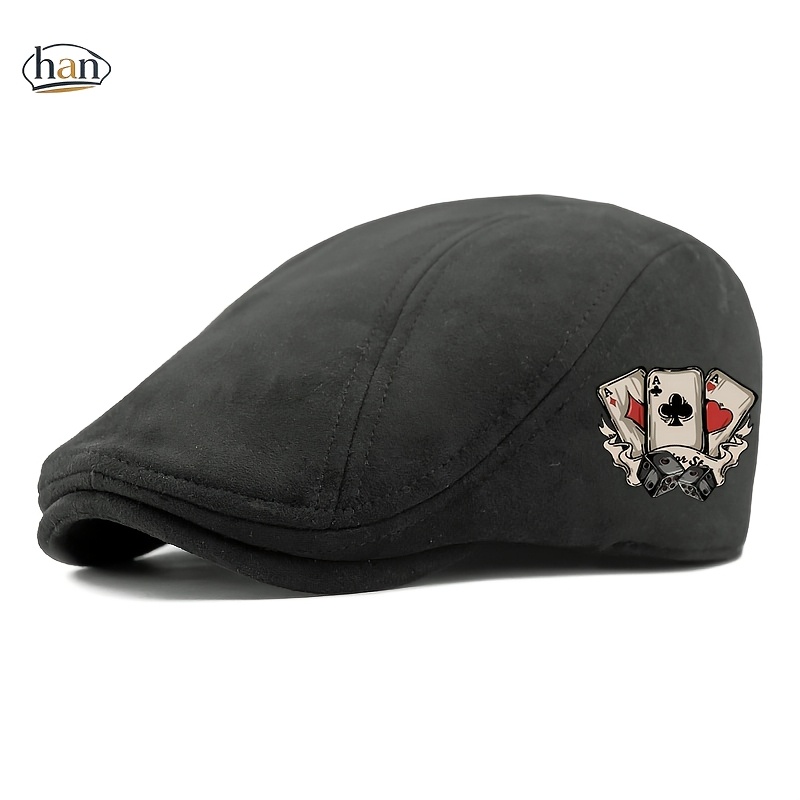 E-shop Frühling/Herbst Vintage Britischer Stil Einzelner Baskenmütze Kappe Lässige Herren und Damen
