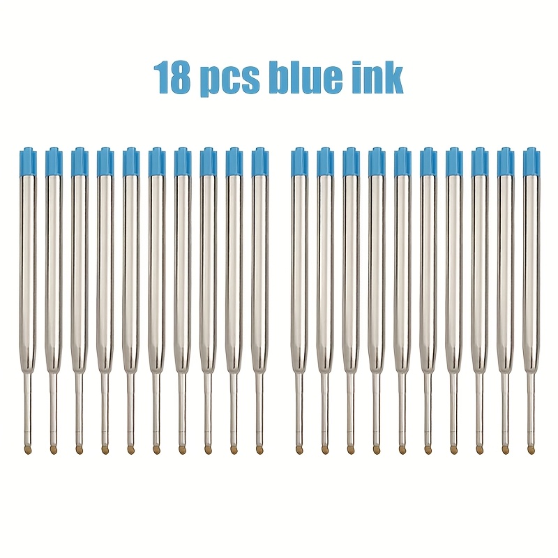 18pcs Ballpoint Pen Refill, 1.0mm, Smooth Ink Output, Suitable For Daily Writing, Note Taking, Essential Learning Supplies, Office And School Stationery