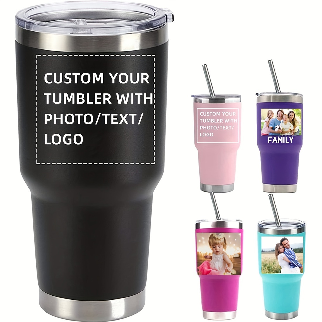 

Personalized 20oz 30oz Steel , Cup Lid And Strawstraw For Cafes Insulated (personalized)