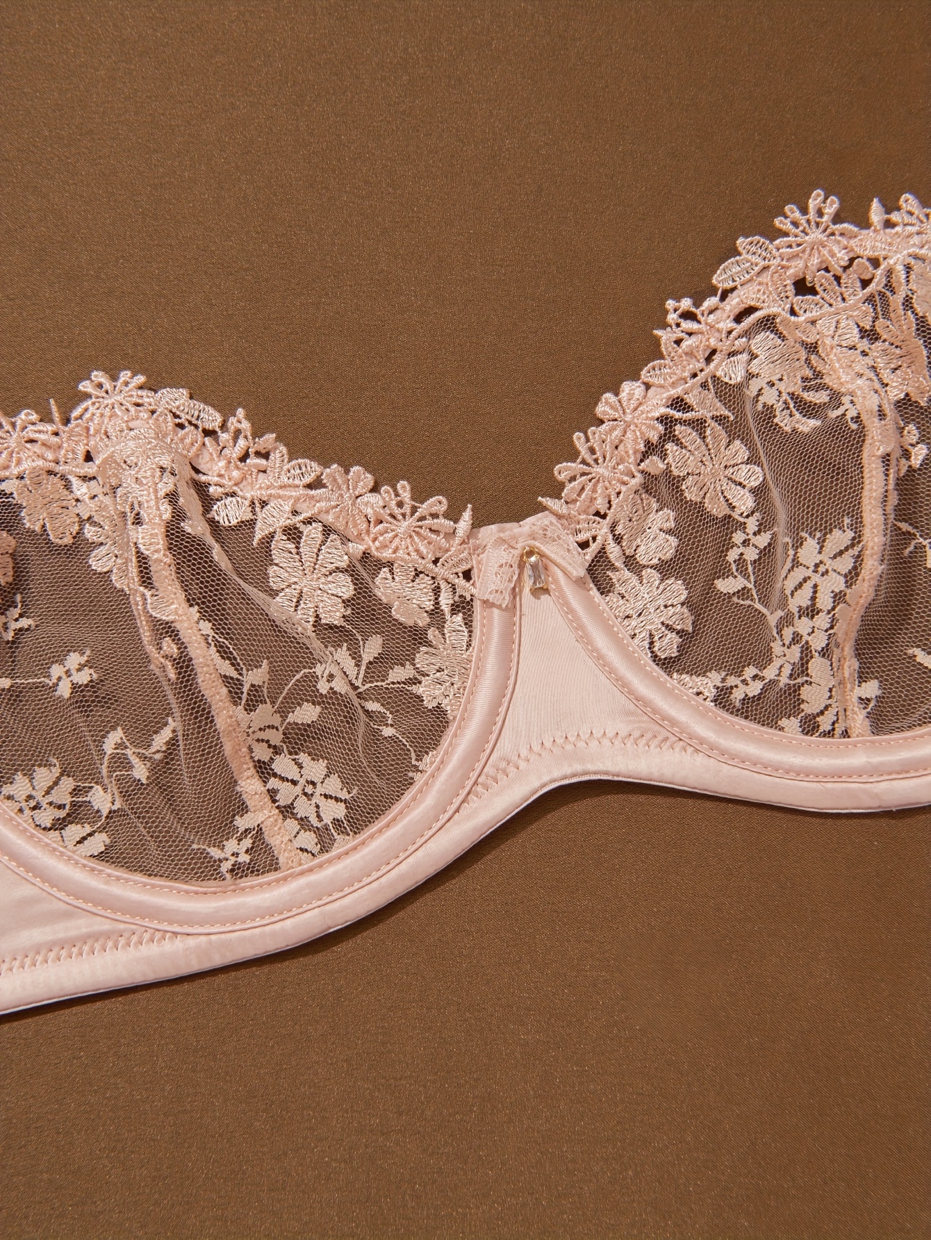 Magenta and ice blue floral lace bra  Sticker for Sale by