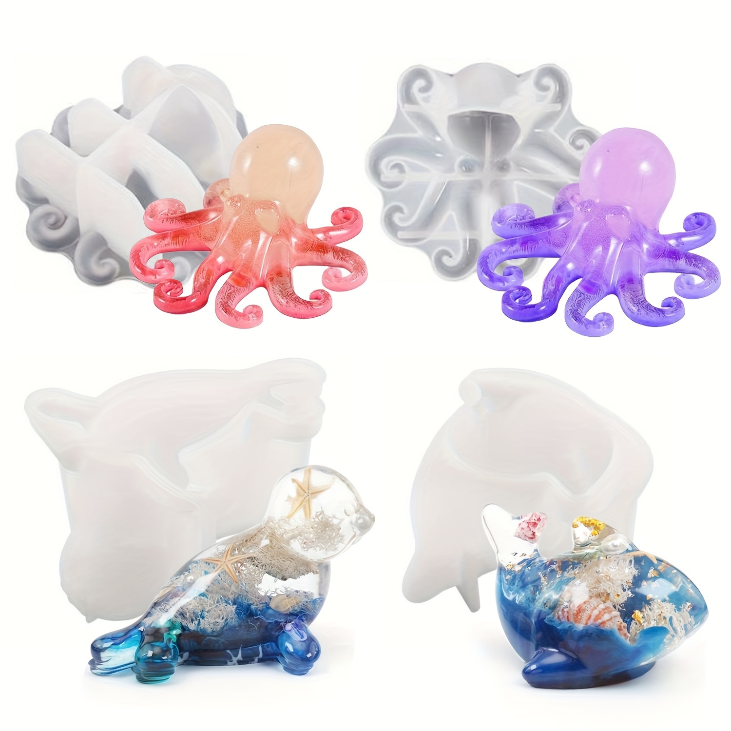 

4pcs - 3d , , For Diy Crafts, Casting, - For And Table Decoration!