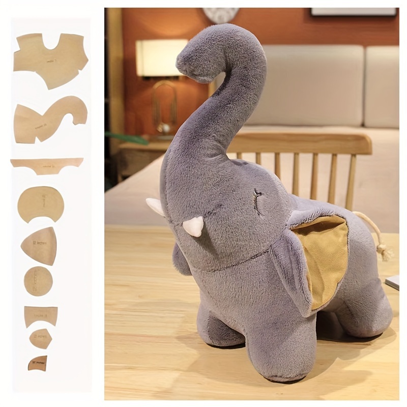 

Elephant Plush Toy Sewing Pattern Template, Diy Cardboard Craft For Ages 14 And Up