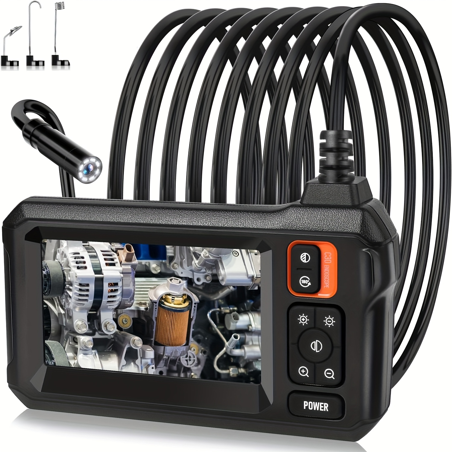 4.3" LCD Screen IP67 Waterproof Borescope Endoscope Camera with Light, 1080P HD Inspection Camera, Snake Camera, 3.3/16.5/50ft Endoscope Camera, Gadgets for Men 11 4.3" LCD Screen IP67 Waterproof Borescope Endoscope Camera with Light, 1080P HD Inspection Camera, Snake Camera, 3.3/16.5/50ft Endoscope Camera, Gadgets for Men - Image 11