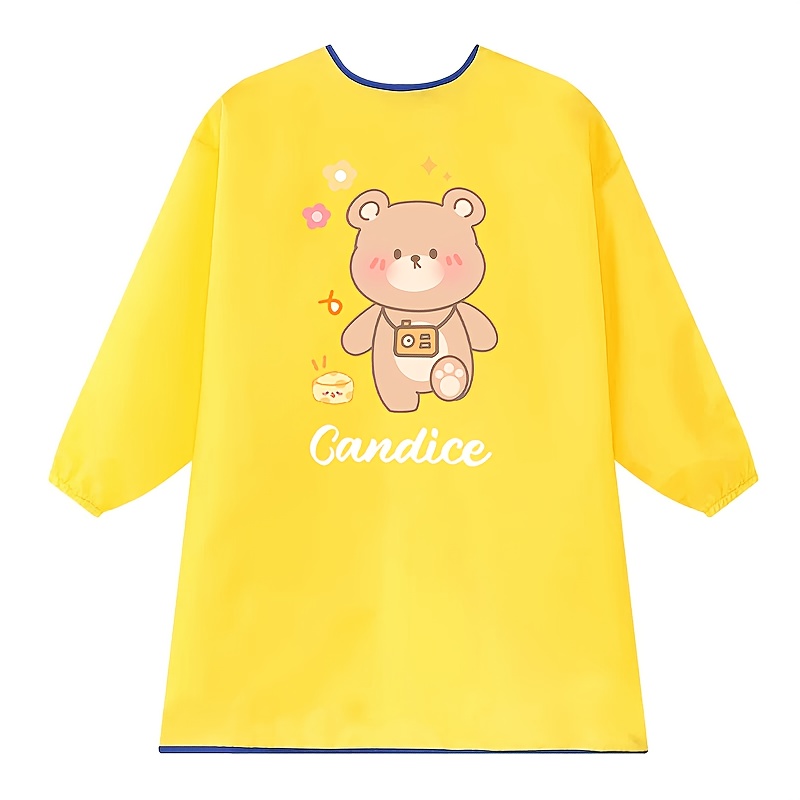 TEMU A Personalized Cute Pattern Art Apron, Reverse Wear Painting Smock, Customized With Names Or Letters, Suitable For Painting, Handicrafts And Art