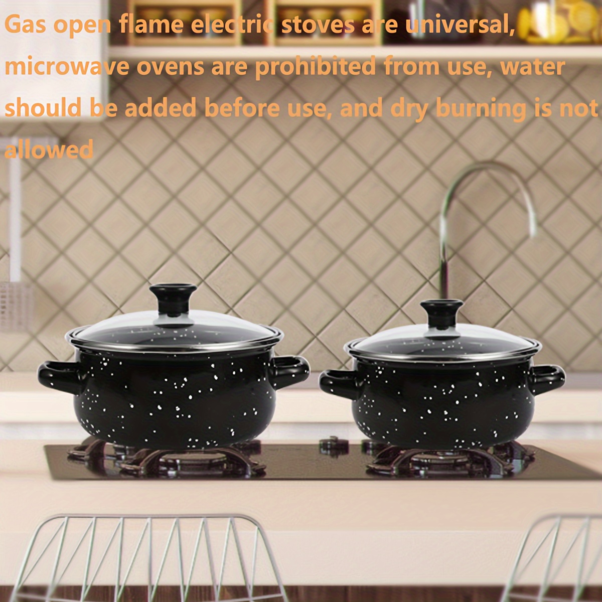 3pcs 5pcs lightweight portable multifunctional enamel pot set soup pot boiling pot stew pot frying   to clean non stick pot restaurant and home kitchen supplies pot outdoor cooking utensils gas   electric stove universal details 6