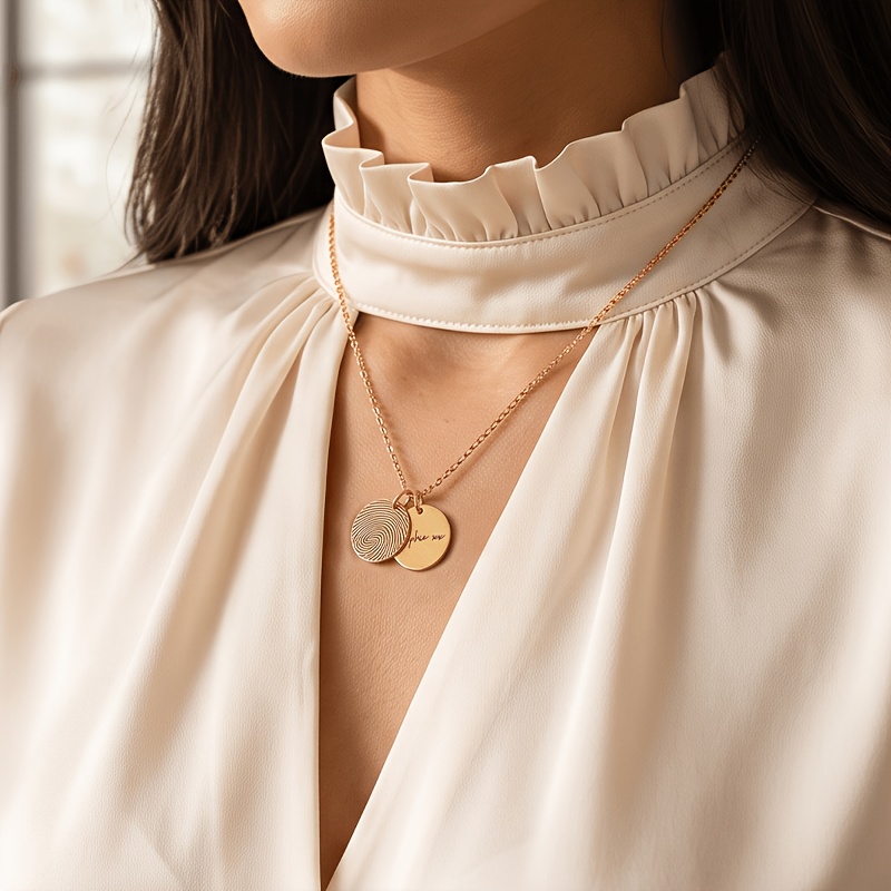 Personalized Stainless Steel Fingerprint Necklace