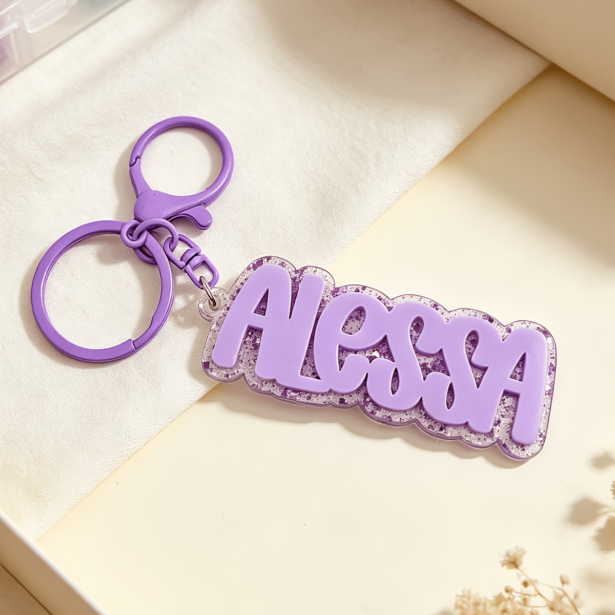 TEMU 1 Portachiavi Personalizzato con , Portachiavi con Personalizzato e Sfondo Lucido, Portachiavi Personalizzato in Acrilico per , Portachiavi con