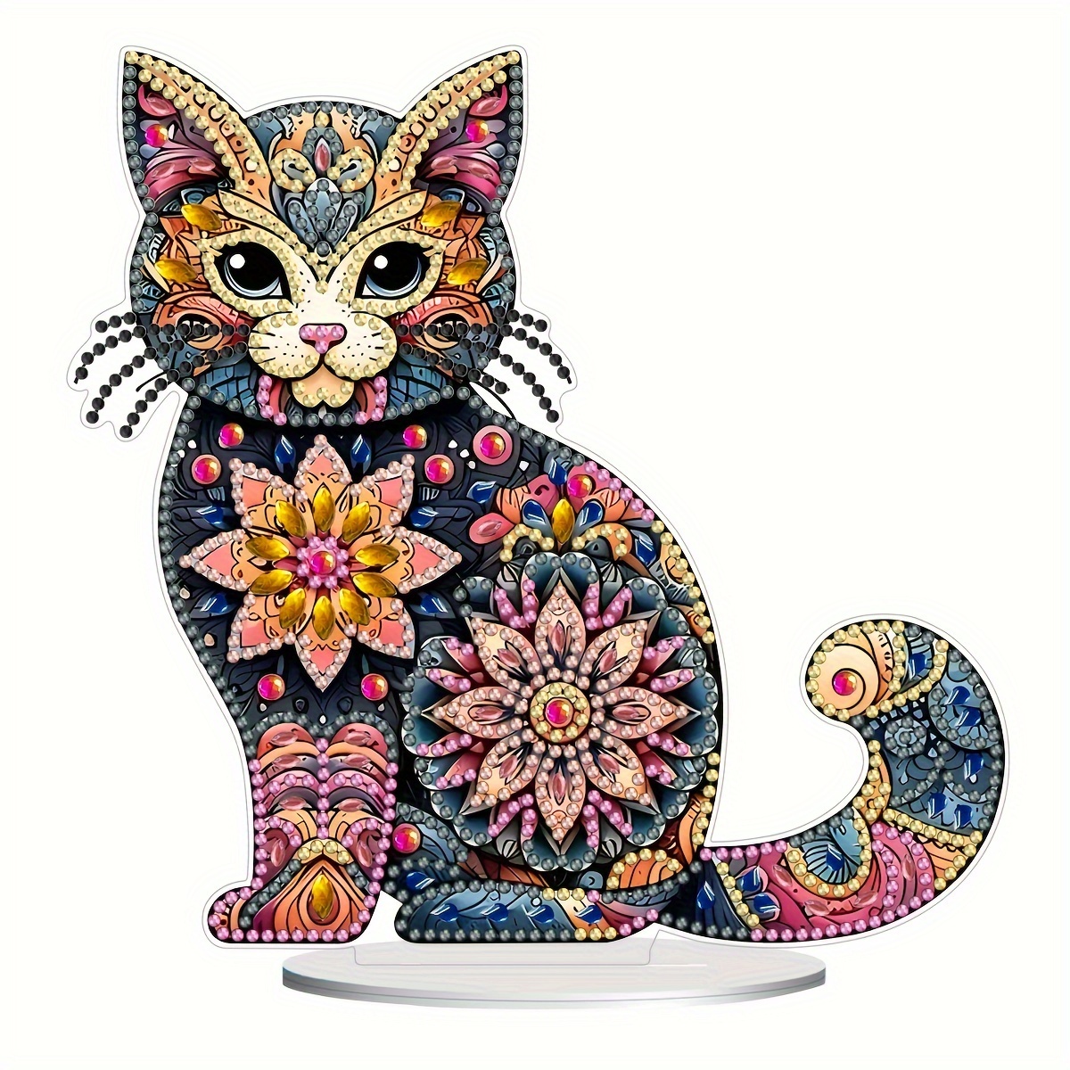 

Ornement de Peinture de Diamant Chat Amusant à Soi-, Décoration de Bureau Art de Diamant 5D, Mosaïque de Spéciale, Artisanat de Chambre à Coucher, Boîte Cadeau