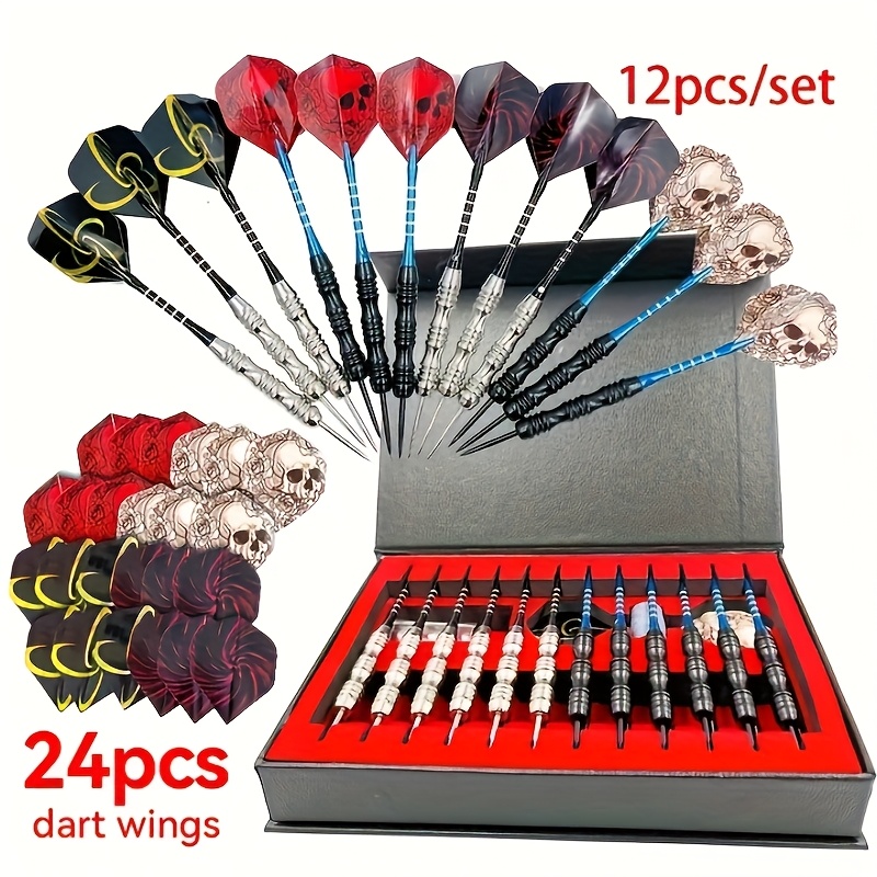 TEMU A Professional Darts Set, Including Dart Shafts, Iron Dart Tips, And Pet Darts, Comes With A Gift Box. Suitable For Training And Competition, It A Great Christmas And Thanksgiving Gift For .