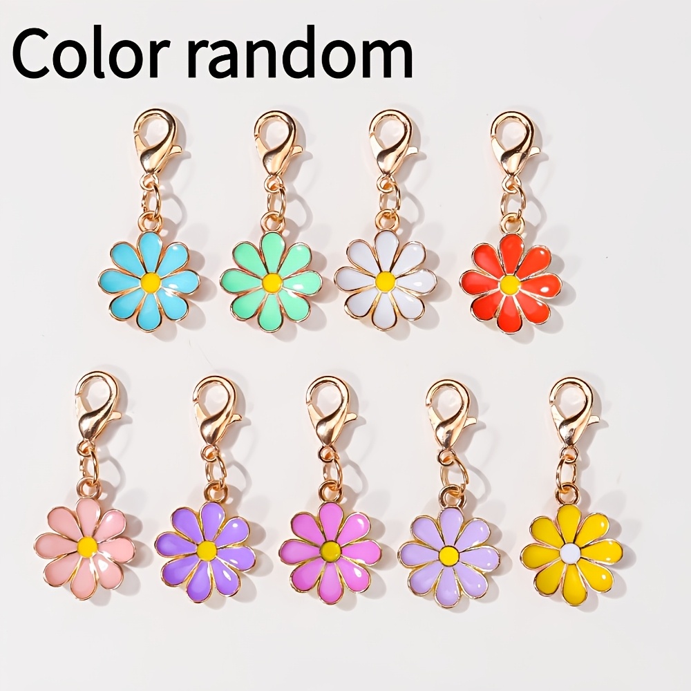 TEMU Colorful Daisy Keychain, Featuring , With A Practical Lobster Clasp And Alloy Chain. Exquisitely , Sturdy And Durable. A Diy Bag Charm, It Makes