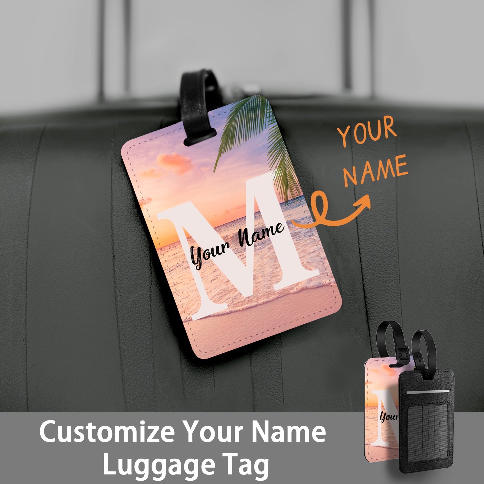 

Customized Summer Style Pattern Luggage Tags With Multi Information, Easy Hanging Lightweight Casual Travelling Accessories