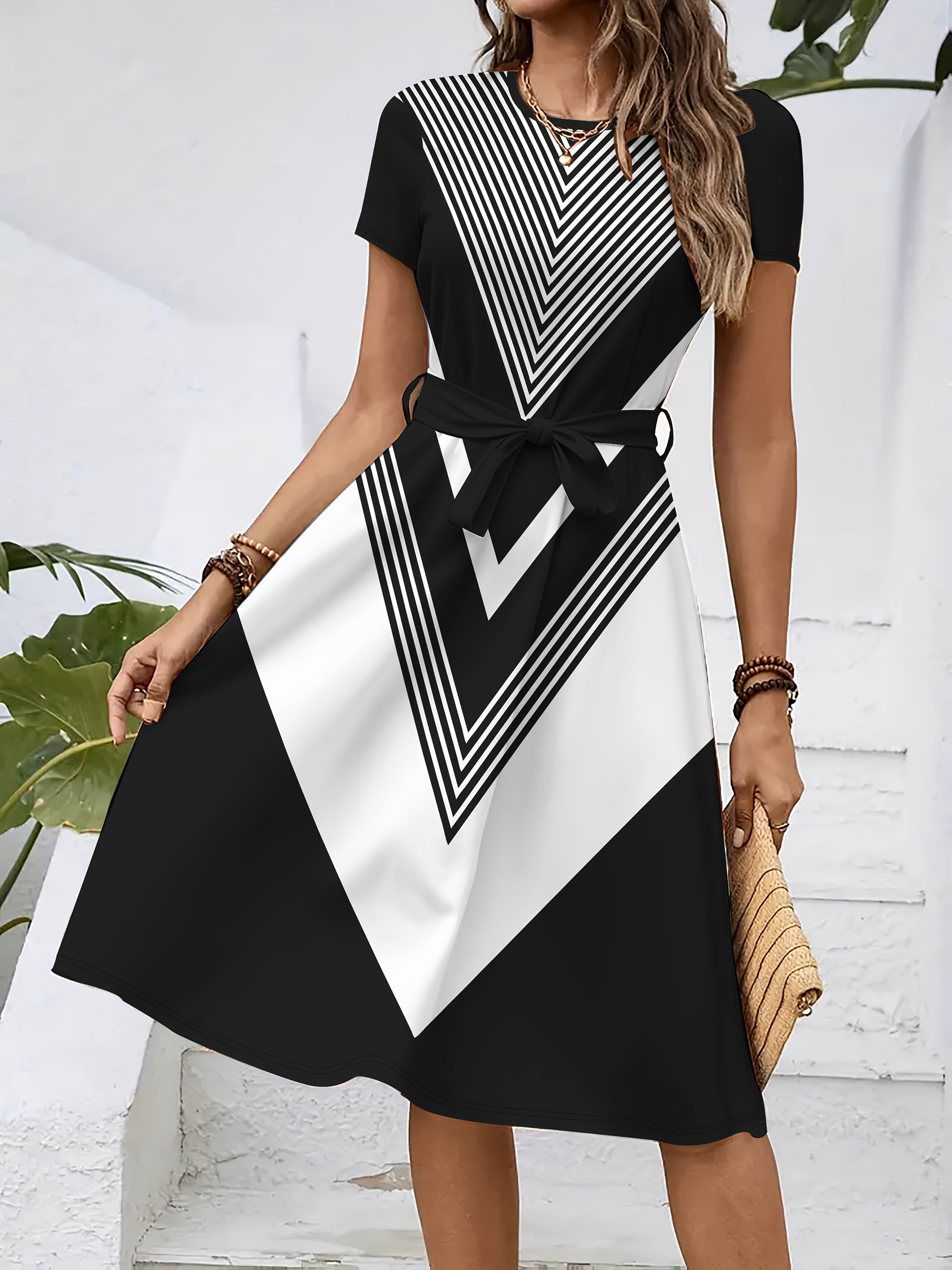 womens belted casual aesthetic dress - Temu Mauritius