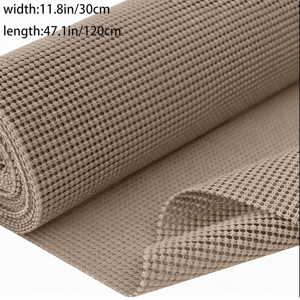 TEMU 1 Pack Coffee Color Shelf Drawer Liner, Non-adhesive Non Slip Durable Strong Long Size 11.8in .2in For Drawers, Shelves, Cabinets, Storage,