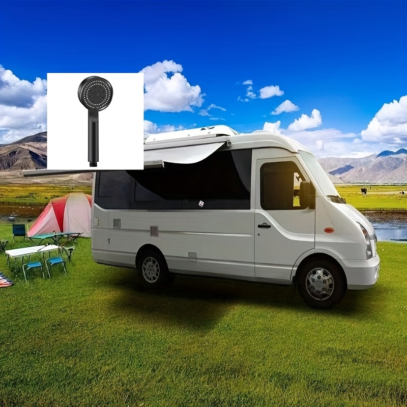 5-Mode High-Pressure Shower Head - Water-Saving Adjustable Spray, Easy Hang/Insert Installation, Durable Plastic Construction with Thin Mist Technology for Enhanced Bath Experience