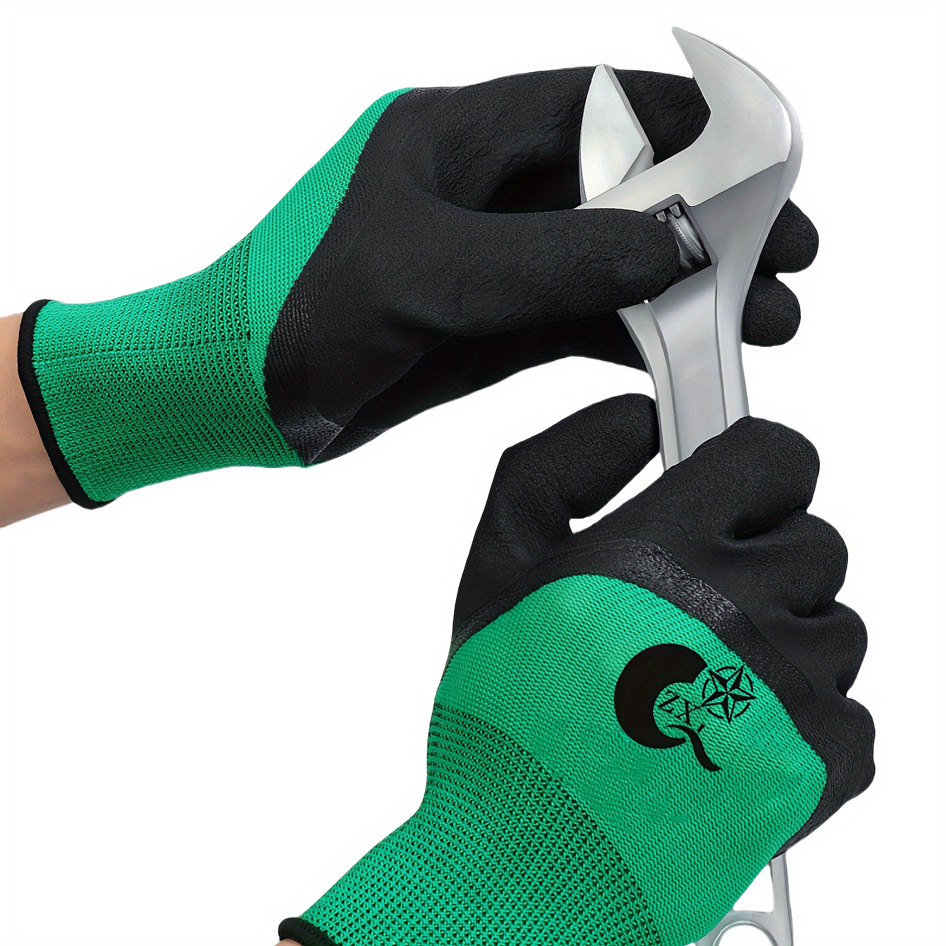 

3 Pairs Green Garden Gloves, Breathable & Comfortable, Wear-resistant With Grip, For Weeding, Digging, Pruning, Lead-free & Bpa-free, Easy To Wash