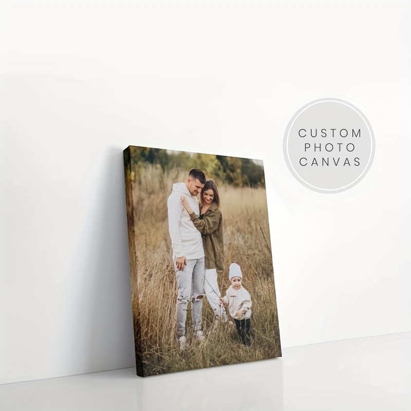 

1pc Customizable Unframed Canvas Poster, Couple & Lovers Family Picture, Perfect Gift For Weddings, Anniversary, Valentine's Day, Home Decor, Wall Art