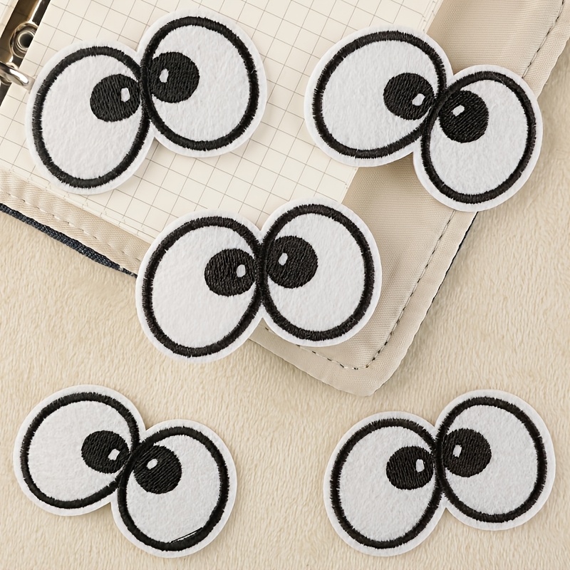 5pcs Anime Iron-on & Sew-on Eye Patches - Multicolor Round Eye With Patches Suitable For Clothes, Bags, Shoes, Hats, Anime Costumes - Application For Diy Crafts & Themed Outfits