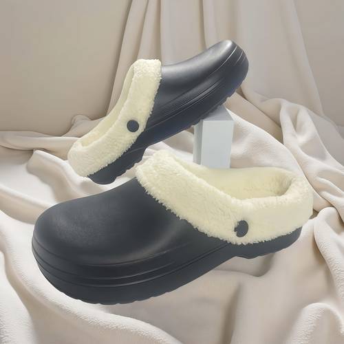 mens winter lined warm slippers lightweight couples house shoes high quality non slip garden clogs for indoor outdoor use