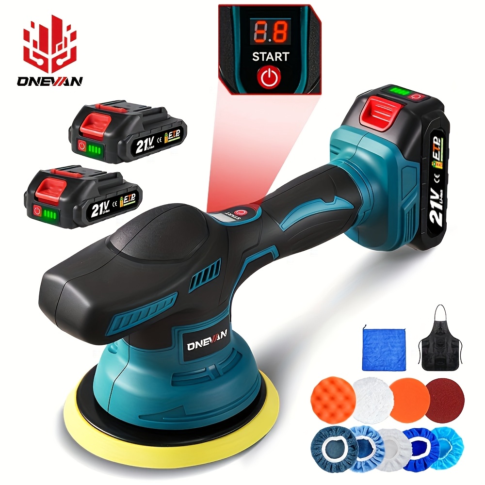 item picture 21v cordless car polisher 8   for car detailing with polishing and waxing function electric polishing tool for cars   home bathroom wall cleaning