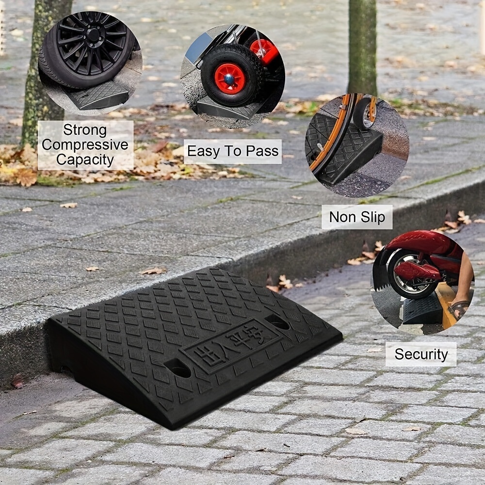 

Plastic Door Ramp, 2.76in For Sweeping Robot, Wheelchair, Car, Scooter, Bike, Motorcycle - Easy , Non-slip, Strong Capacity