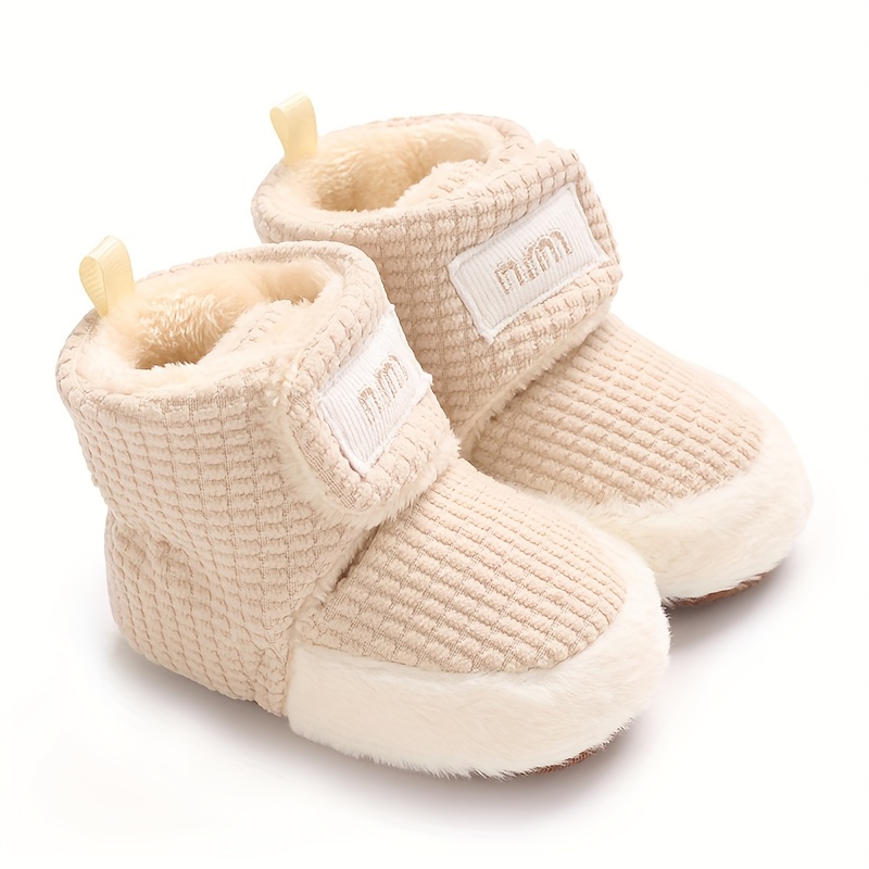 Image of Fashionable Solid Color Boots, Soft And Comfortable Velvet Boots, Toddler Newborn Socks, Indoor Walking Boots