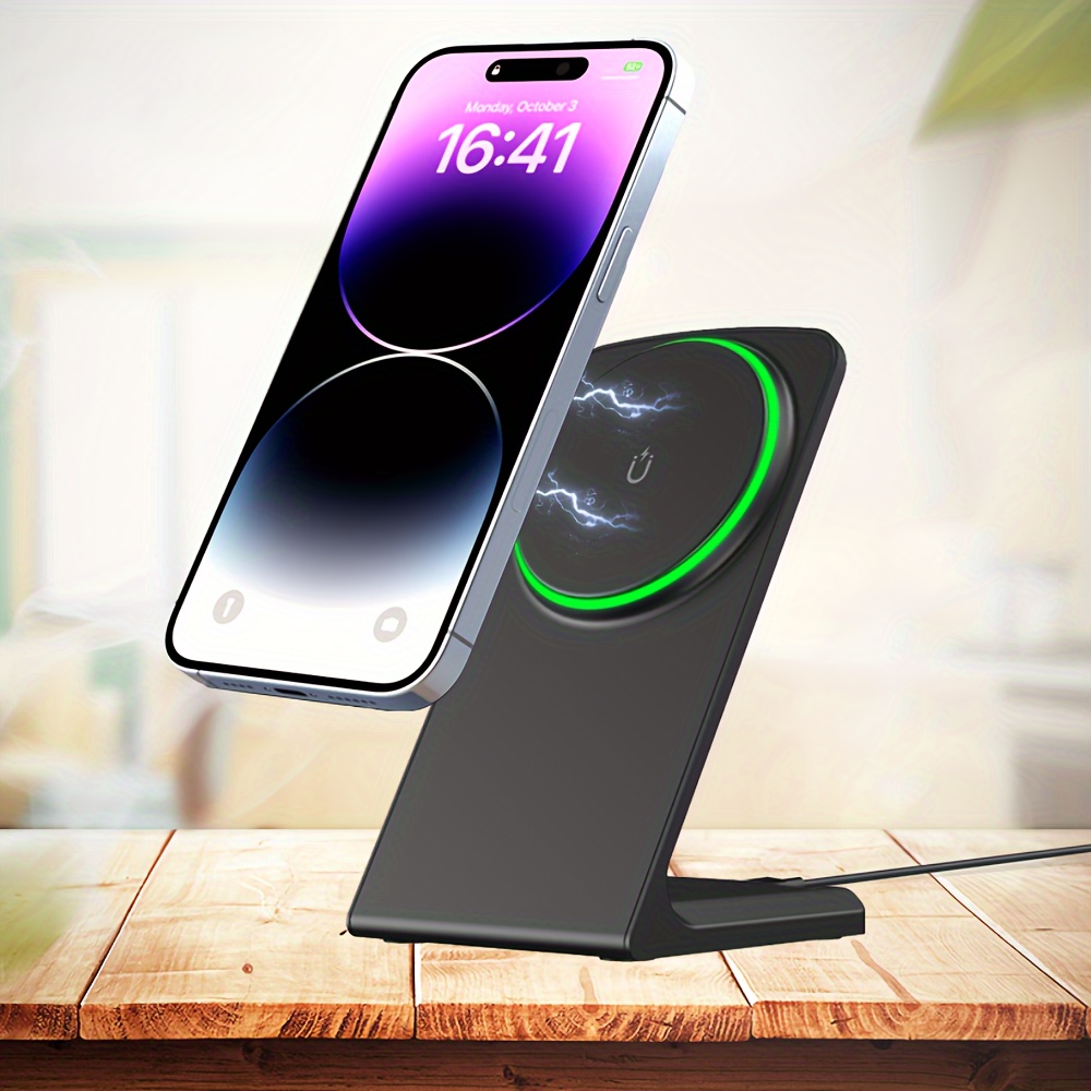 

Magnetic Wireless Charger Stand 15w Fast Charger For Iphone 15/15 Pro/15 Plus/15 Pro Max/14/13/12 Wireless Charging Station