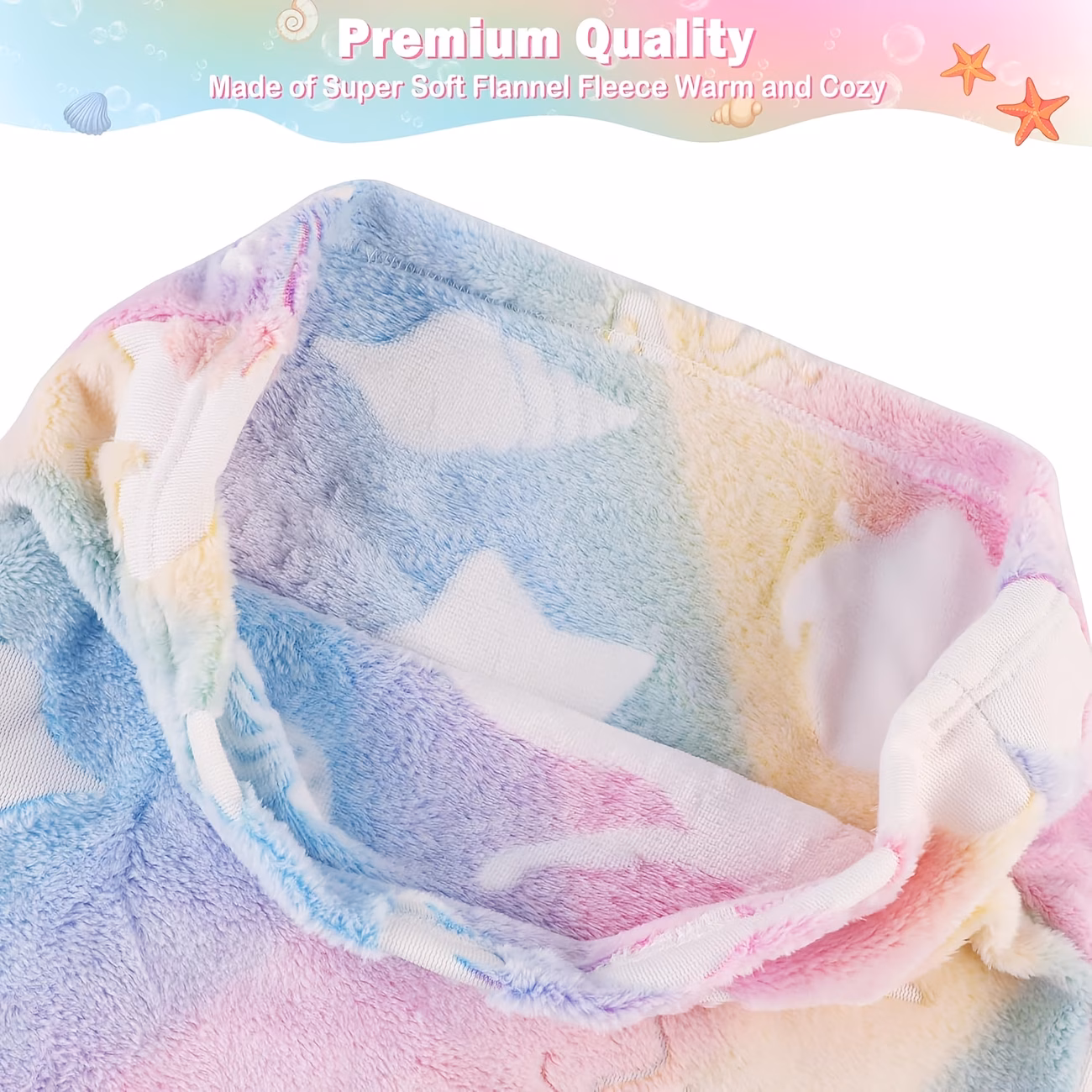 1pc Mermaid Tail Blanket - Glow-in-the-Dark Plush Mermaid Wearable Blanket 1pc mermaid tail blanket glow in the dark plush mermaid wearable blanket soft flannel blanket for girls teens and mermaid unicorn sleeping bag ideal for birthdays and kindergarten decor 250gsm Product details 7