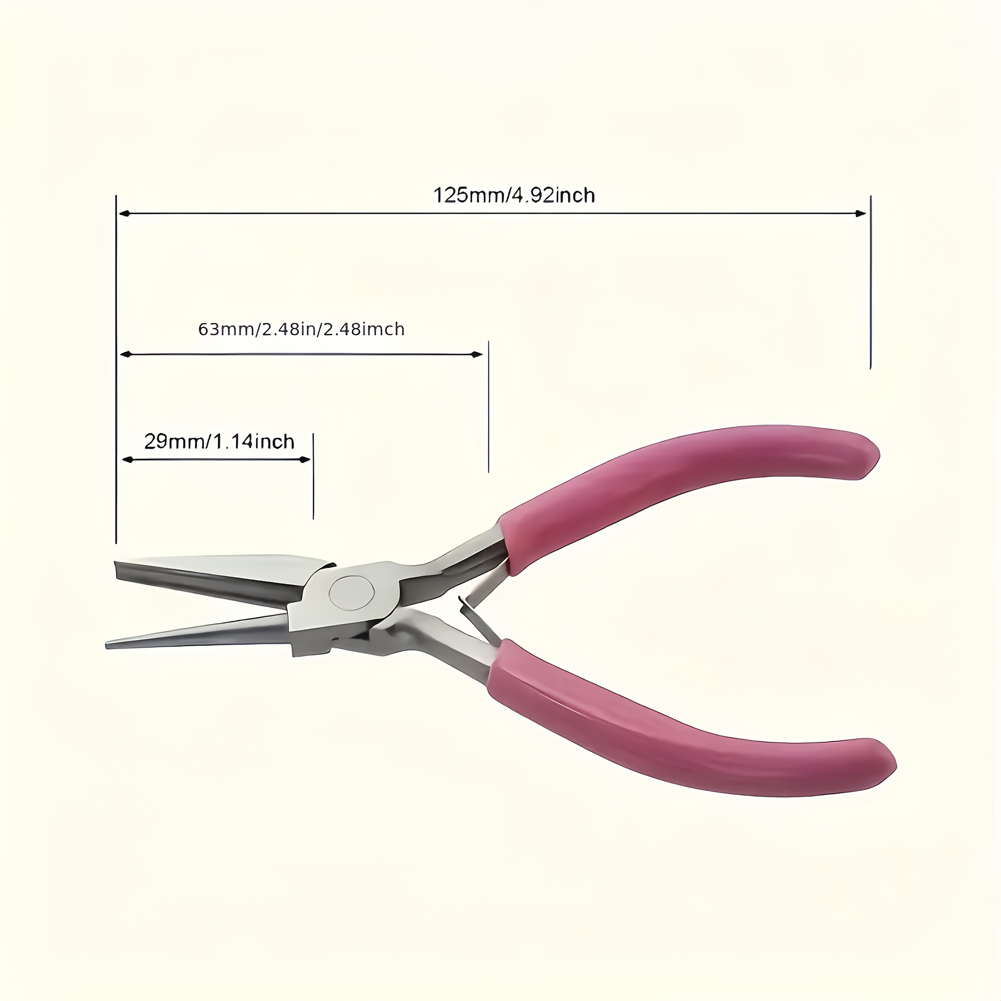 E-shop 1 Multifunktionale, robuste Metall-Handspitzzange mit halbkreisförmigem Design, geeignet für die Schmuckherstellung, glatte Oberfläche für