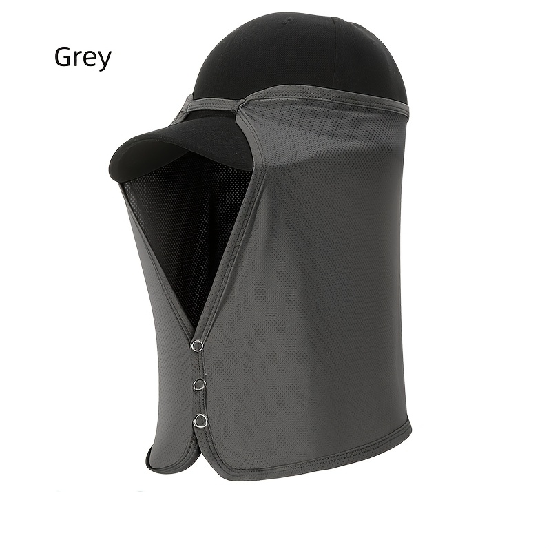 TEMU 1pc Outdoor Hat Shade Sunscreen Curtain - Cycling, Golfing, Fishing Face Mask - Quick-drying, Breathable Enclosure - Sunshade - Suitable For Men