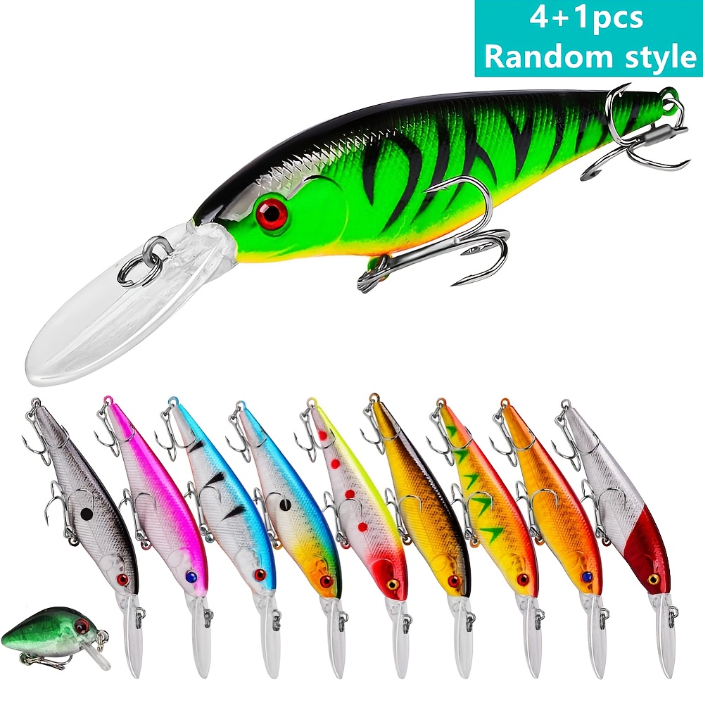 TEMU 5pcs Fishing Lures, Fishing Lures Bass, Saltwater Fishinglures, Top Water Bassfishing Lures, Fishing Lures, Fishing Lures Forfreshwater,