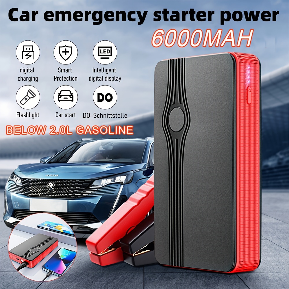 

Portable Jump , 12v Car Battery Jump Power Pack With Usb Charger Battery Booster With Built-in Led Light, With Usb