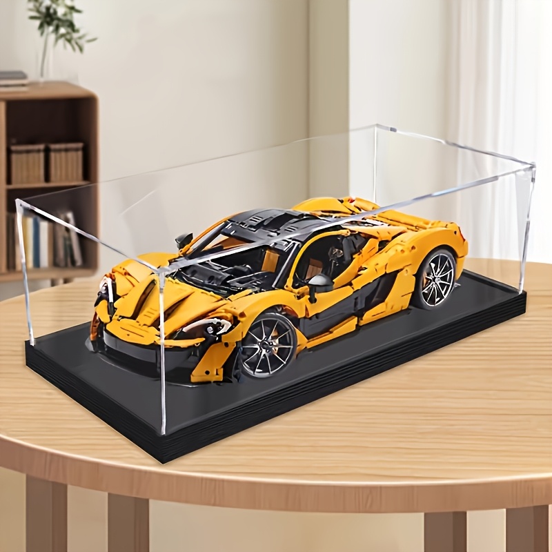 1 8 scale acrylic car model display case removable black - Temu
