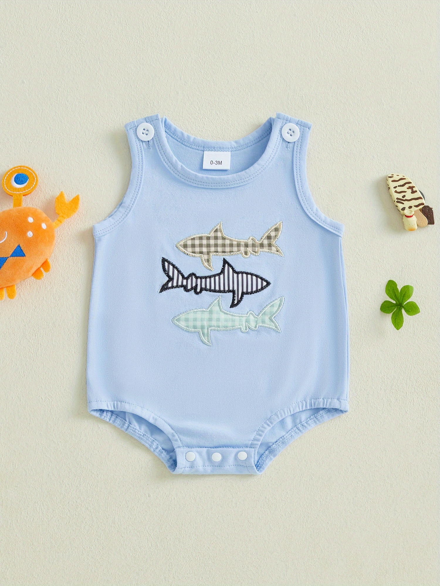 Infant Toddler Baby Boy Girl Romper Unisex Sleeveless Solid Colour