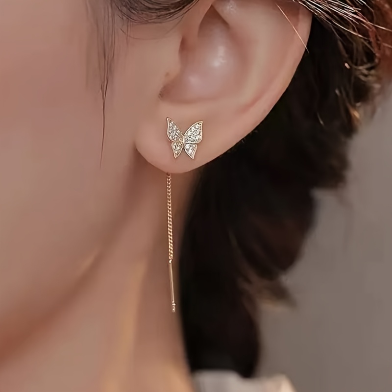 elegant   dangle earrings sparkling   design 925 sterling silver posts   daily wear gift festive accessory   earrings   Product details 2