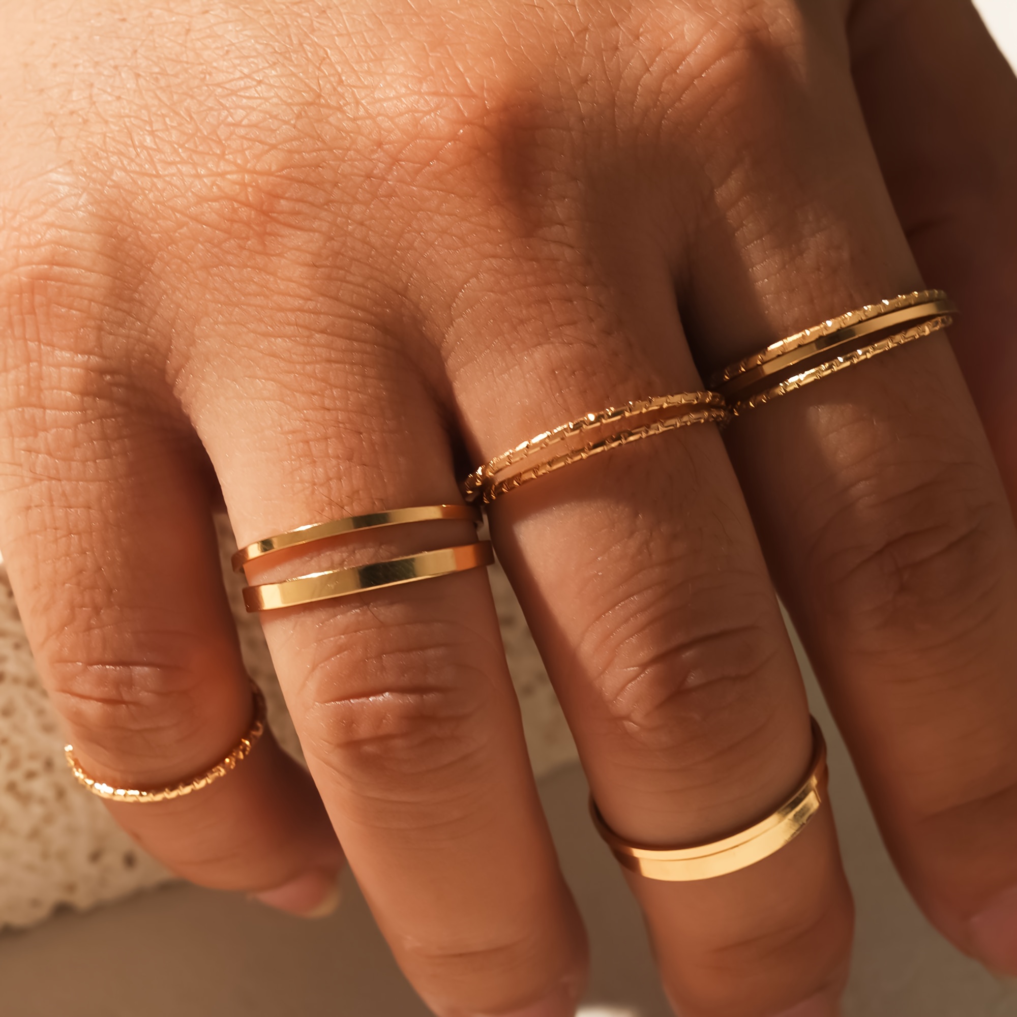 Image of Ten-piece Ring Set; Easy And Fashionable, Suitable For Parties, Gatherings, And Holiday Gifts