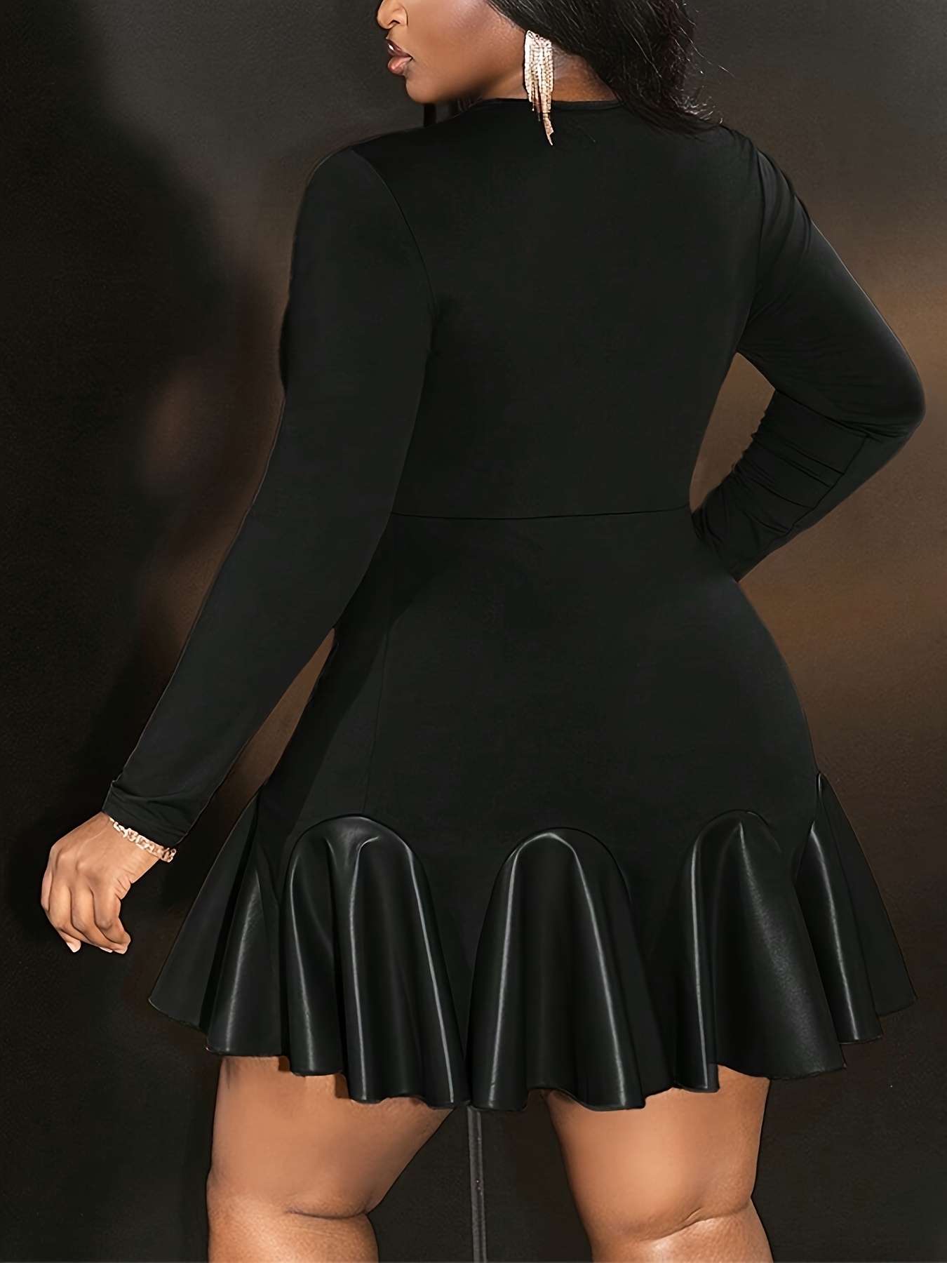slim fit dress slacks Ivy Fitted Midi Dress in Black main image 1