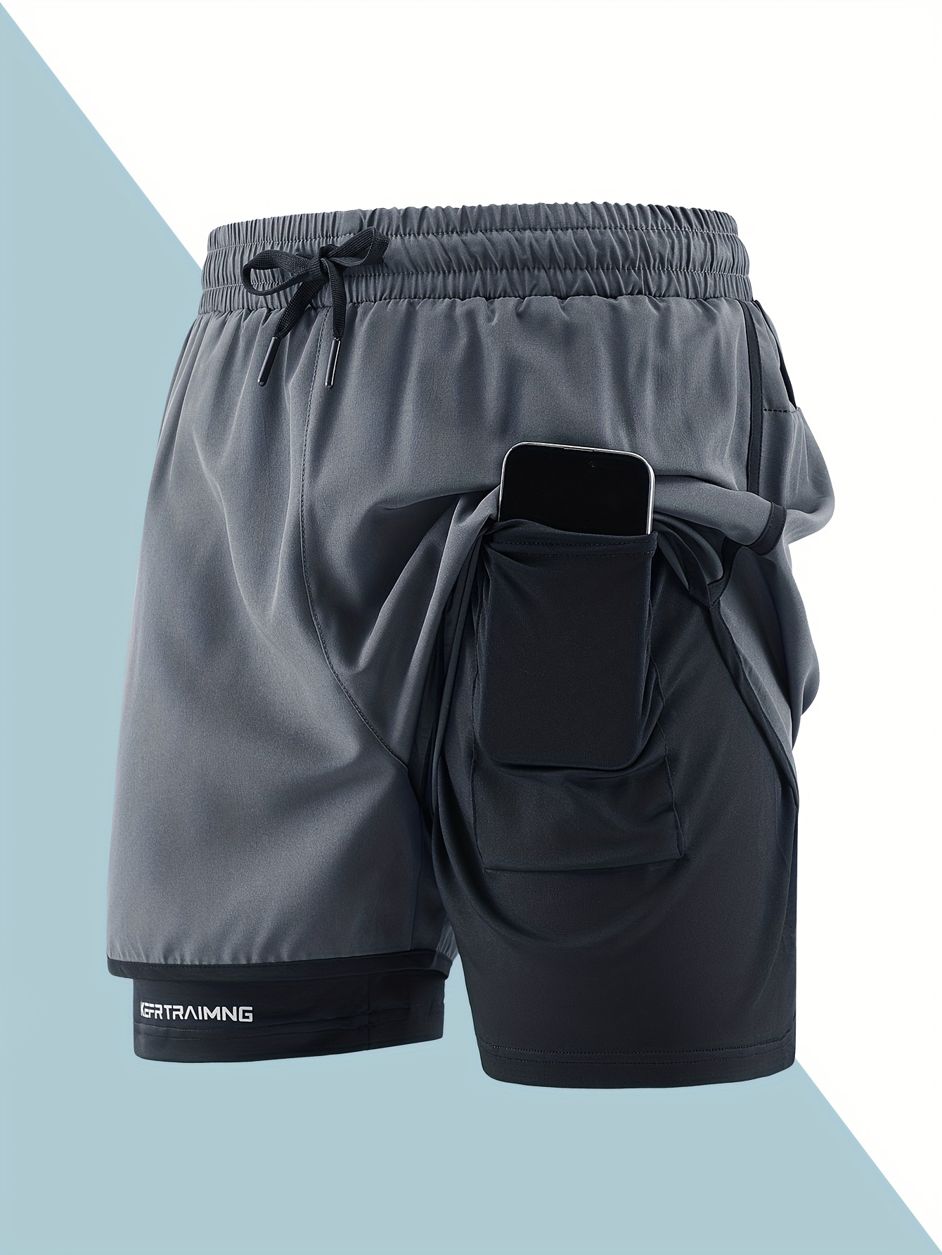 High Waisted Gym Shorts Wide Leg Running Shorts Men's Running