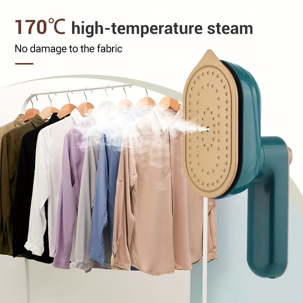 170°C High-Temperature Compact Handheld Steam Iron with Rotatable Garment Feature, Dual Wet and Dry Ironing, 220-240V British Specification Plug, No Battery Required - Model 6168, 023