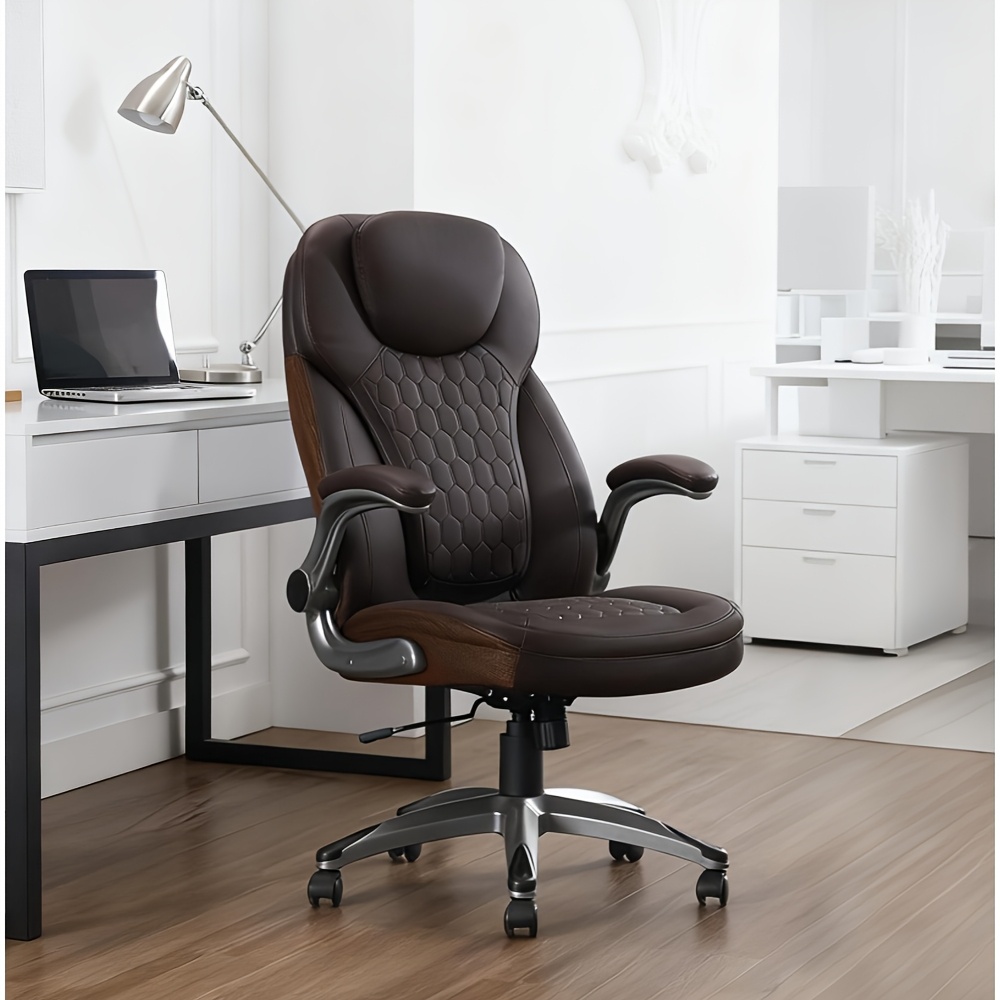 Executive Office Chair, Ergonomic Pu Leather Chair, Manual Height Adjustment, Suitable For Offices And Companies, Modern Executive Chairs, Comfortable Chairs, Office Accessories, Office Supplies