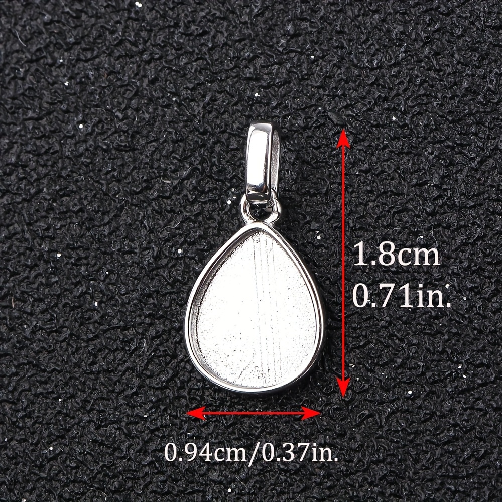Breast Milk Resin Pear Solid Back Pendant Bezel Settings