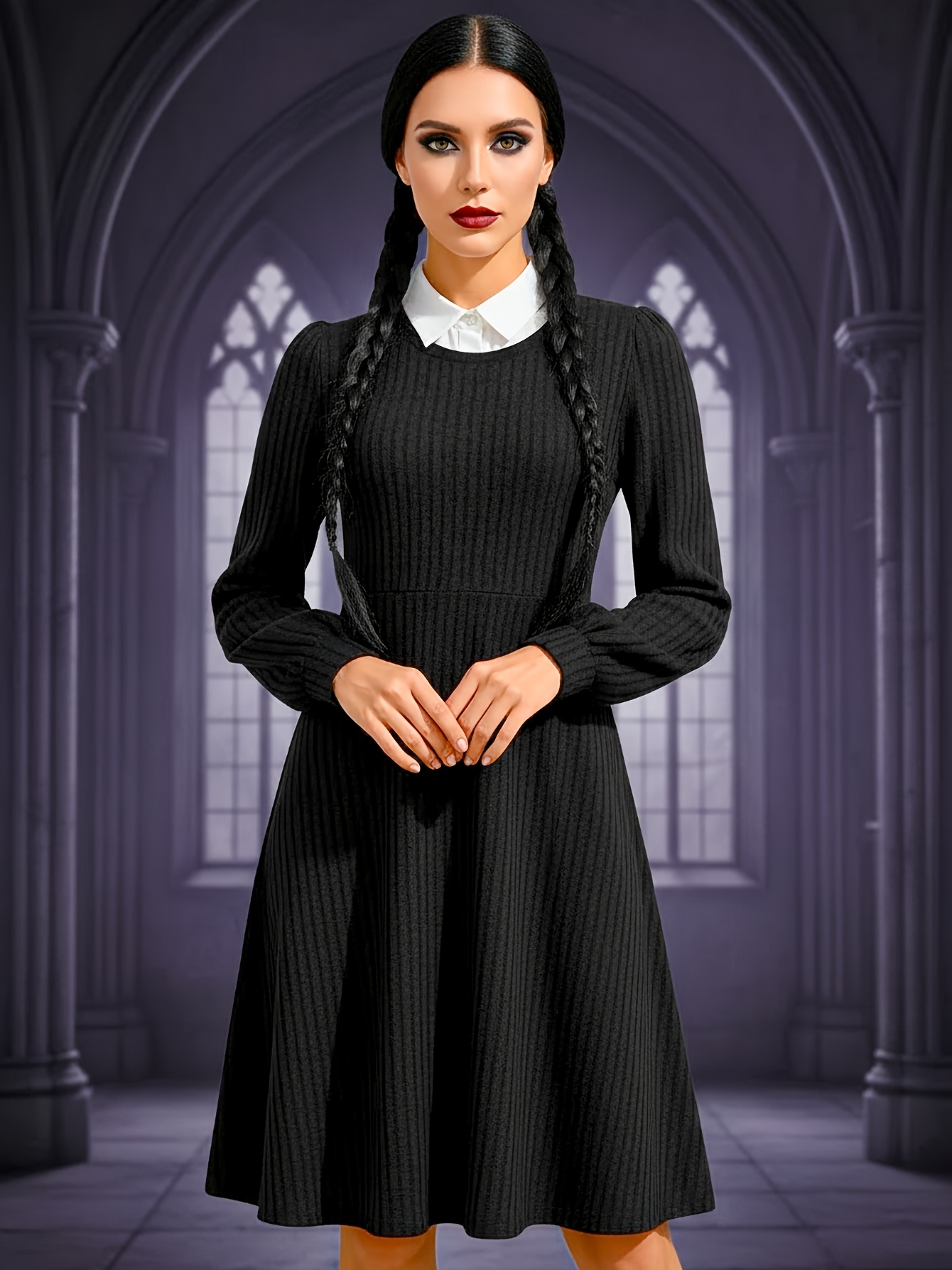 elegant womens fall fashion dress soft comfortable long Temu Ireland