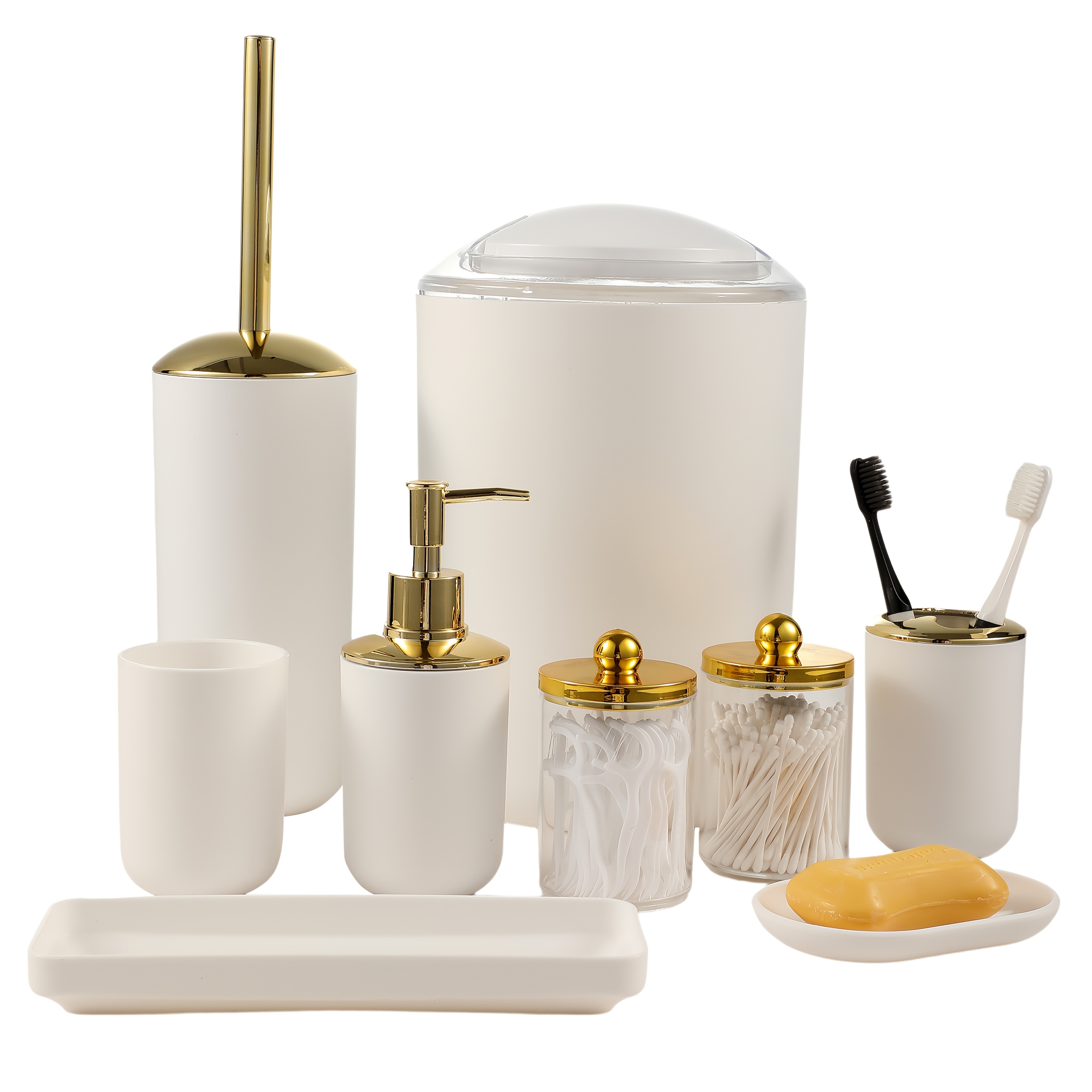 9pcs Bathroom Accessory Set, Complete Essentials