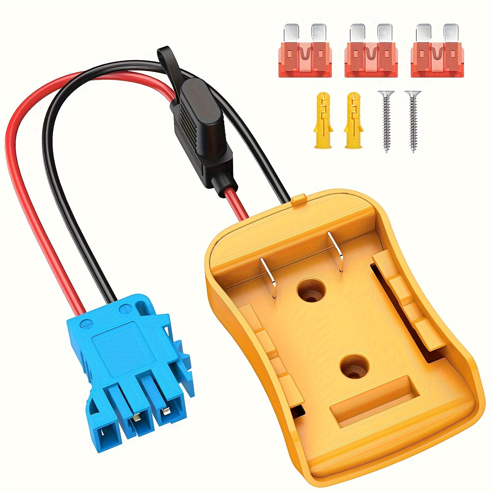 

1/2pcs Adapter For 20v Battery Adapter, Battery Conversion Kit With Fuse Holder And Wire Harness Connector