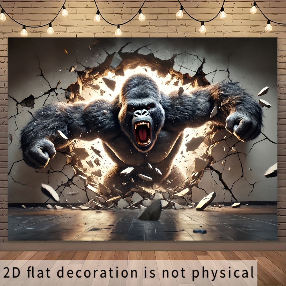 TEMU Toile de fond 2D Plate, 2D Plate - 2D Plate, 2D Plate - 1pc 43X70 Pouces Grande Toile de Fond Effet Explosion Murale - Tissu Suspendu 2D, Art