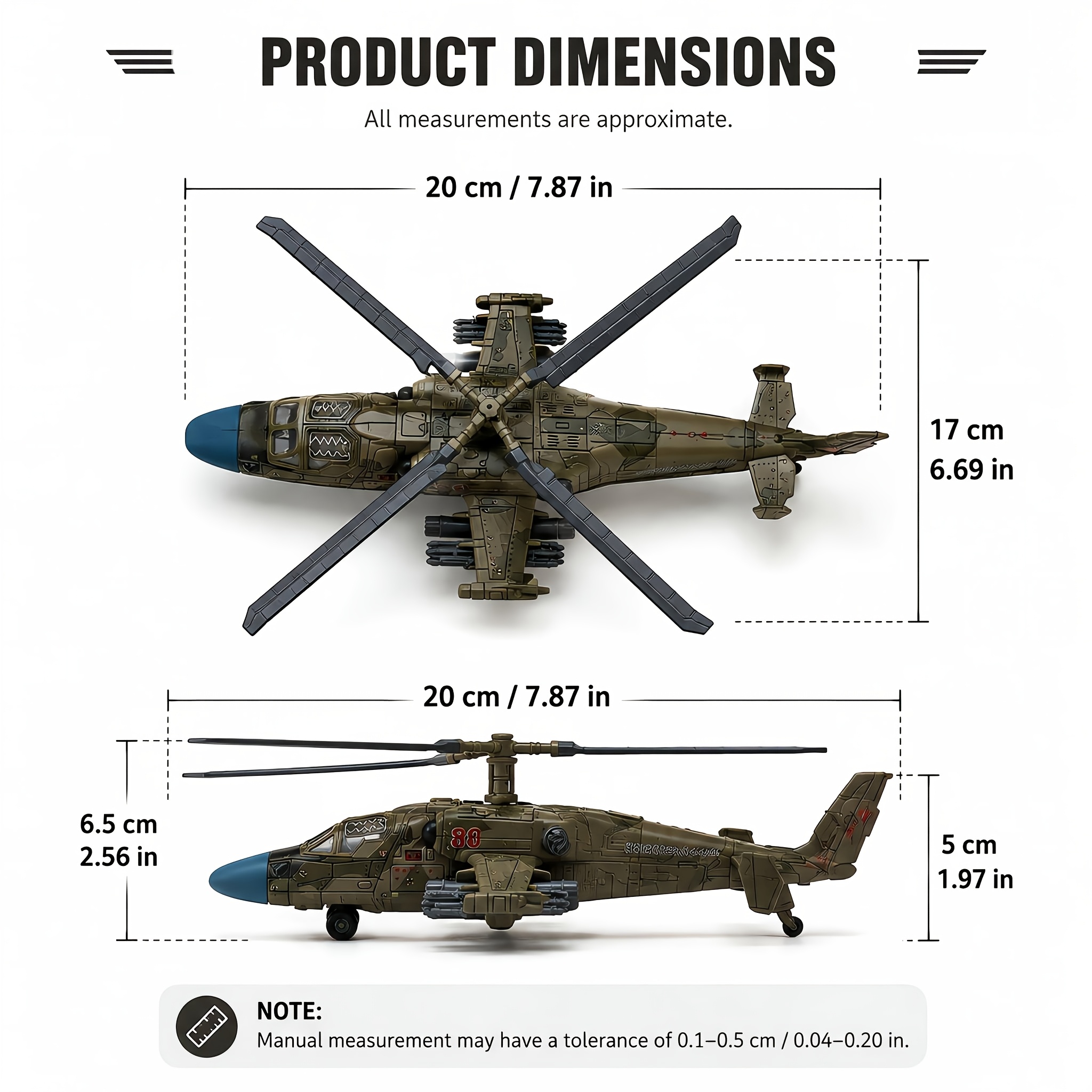 Realistic Helicopter Building Model Kit