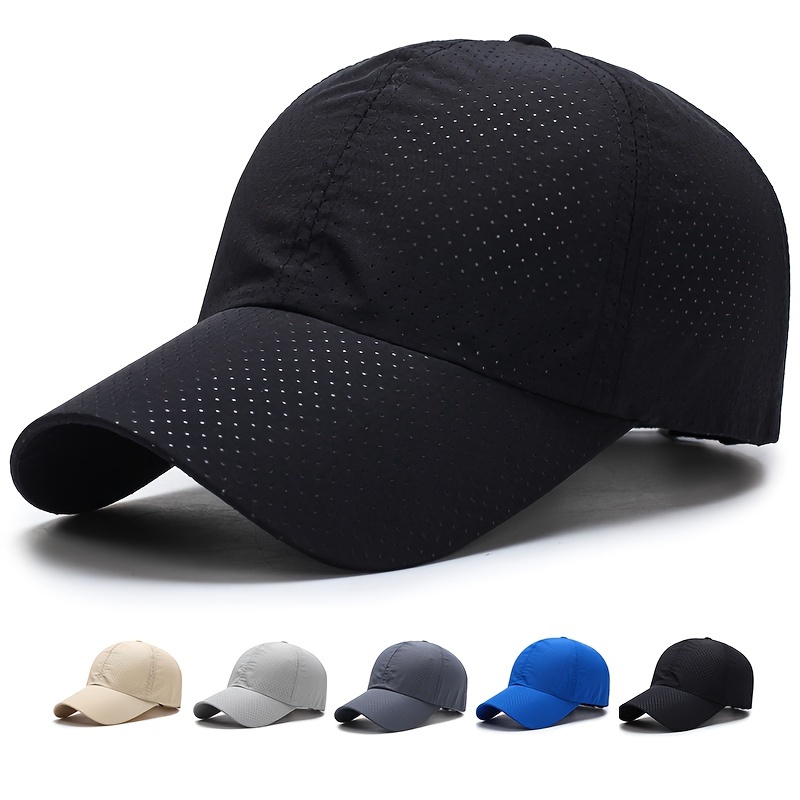 

3 Pcs Summer Thin Solid Color Men's And Women's Portable Quick-drying Breathable Baseball Cap, Outdoor Golf Tennis Running Hiking Camping Fishing Sailing, Beach Sun Hat (cap 56-60cm/22.05*23.62in)