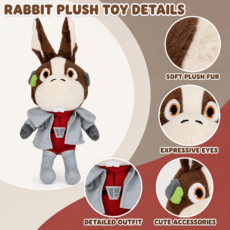 Peppy Hare Star Fox Plush Toy, Cute Space Rabbit