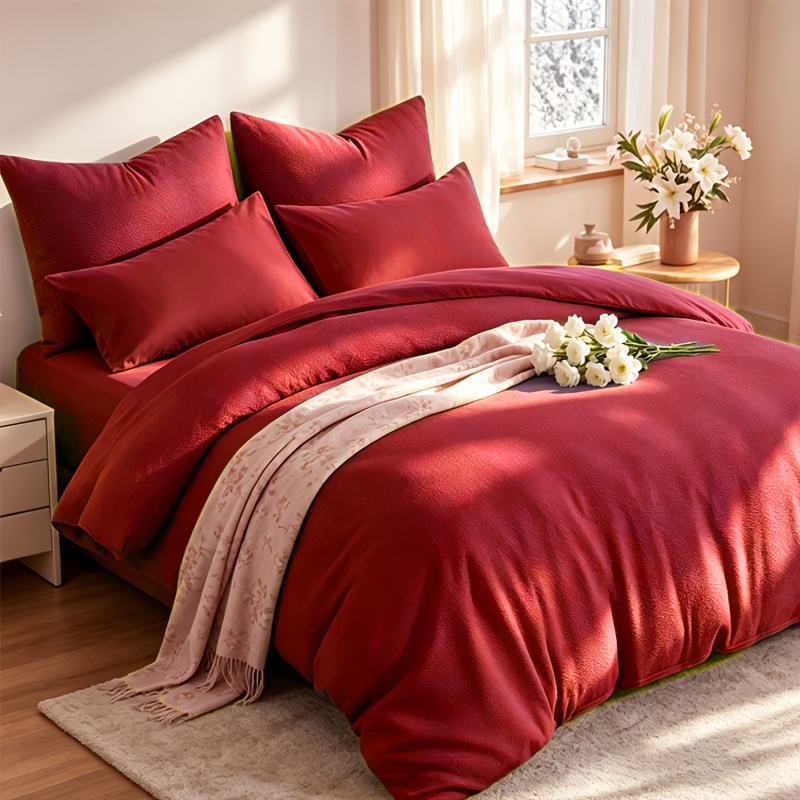 3pcs 200*200cm Bedding - 1 Duvet Cover + 2 Pillowcases. Enjoy With Our Soft, Skin-friendly Material. , Durable, And With A Practical Zipper For Easy Bedding.