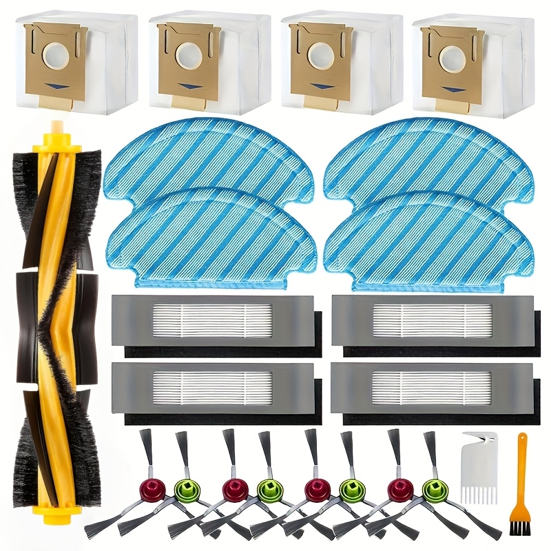 Image of 23pcs Accessory Kit Additions For 920 950 T8 T9 T8 Aivi T9 Aivi N8 N8+ N8 Pro N8 Pro+ N10 Plus Robot Vacuum Cleaners [1 Main Brush 4 Dust Bags 4 Cloth Pads 4 Filters 8 Side Brushes 2 Tools]