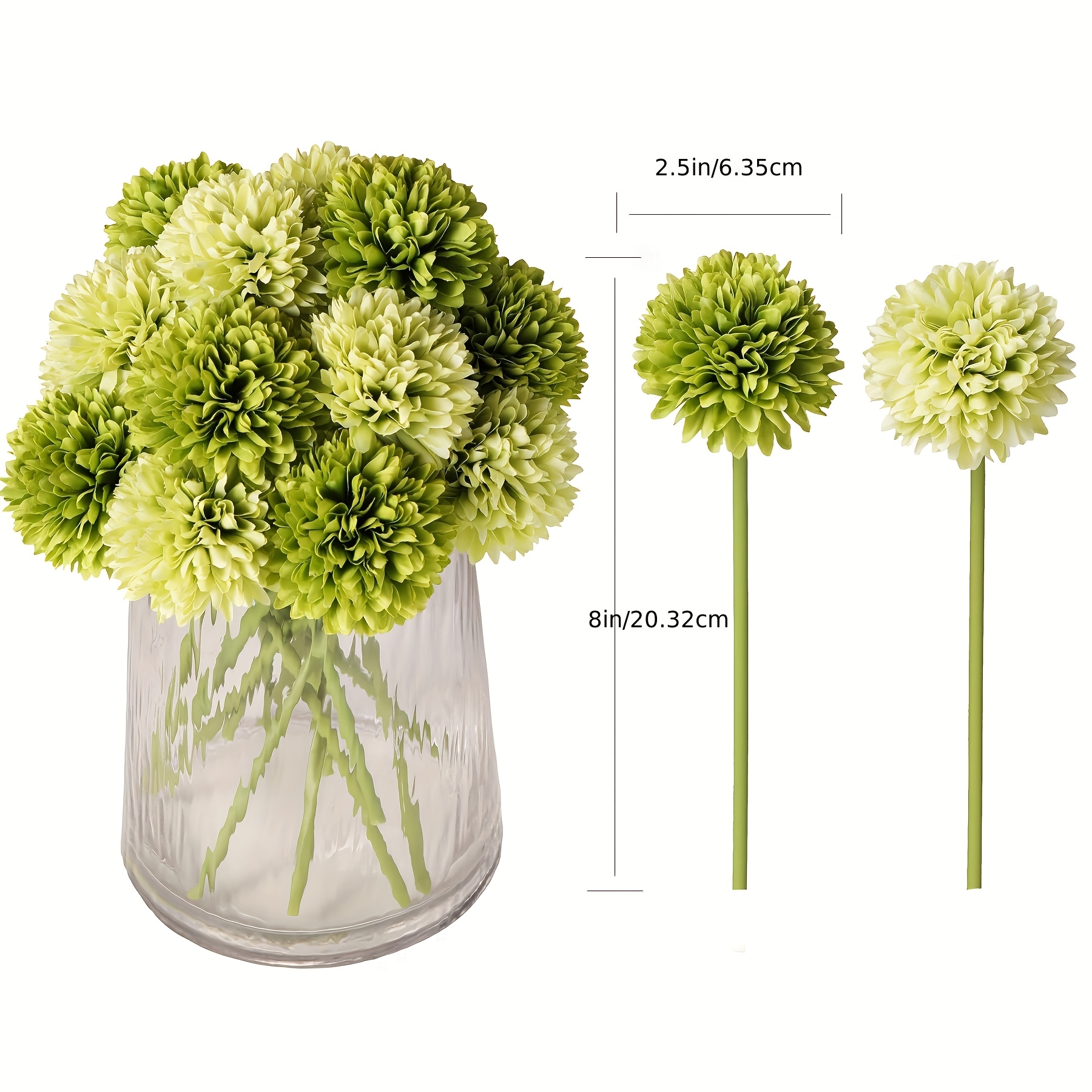 Image of Set Of 12 Artificial Flowers Featuring Decorative Chrysanthemums And - Perfect For Wedding Bouquets, Home Decor, And Outdoor Garden Parties - In Grass , Suitable For Weddings And Engagement Events
